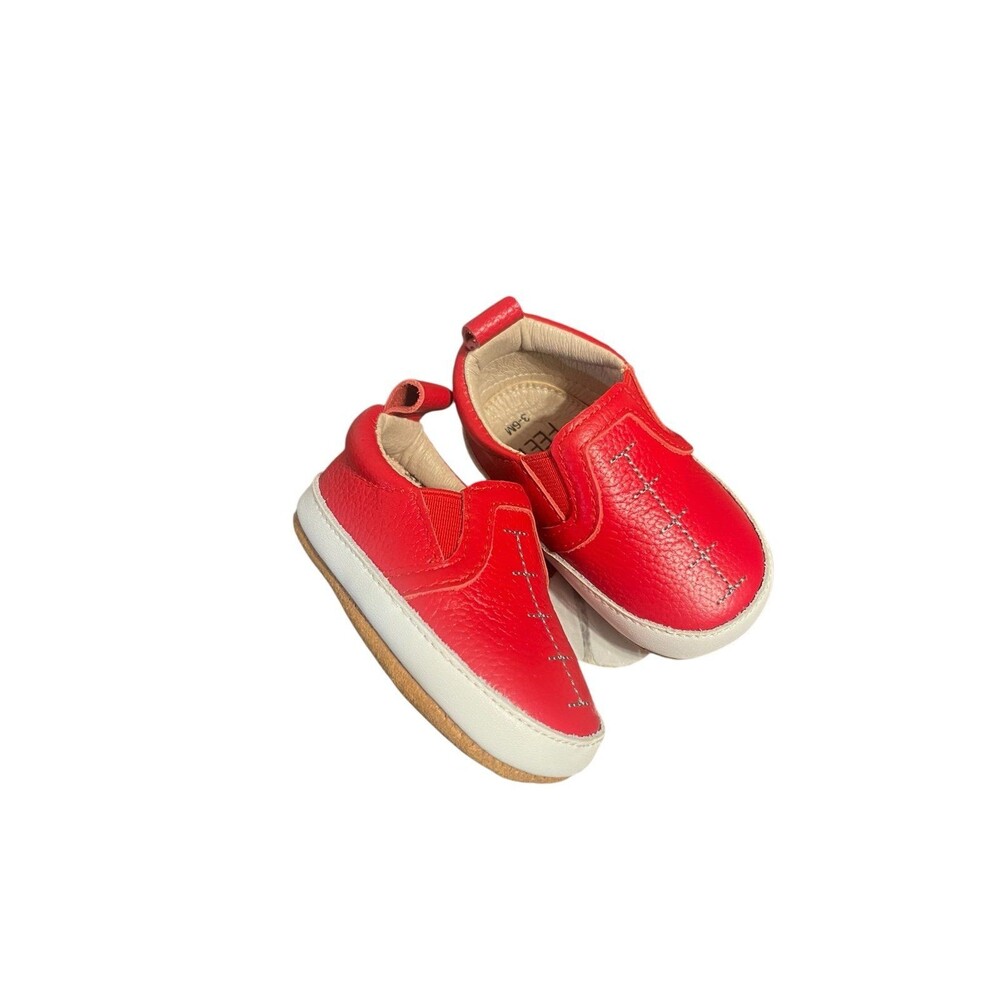Moneky Feet Baby Shoes Red Football